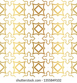 Modern Luxury Geometric Seamless Pattern. Vector Illustration. For Book Design, Background. Vector Illustration. Golden gradient.
