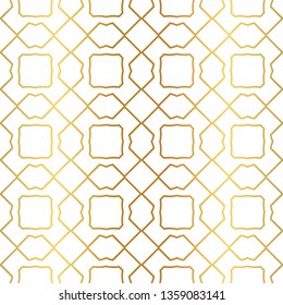 Modern Luxury Geometric Seamless Pattern. Vector Illustration. For Book Design, Background. Vector Illustration. Golden gradient.