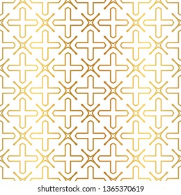 Modern Luxury Geometric Seamless Pattern. Vector Illustration. For Book Design, Background. Vector Illustration. Golden gradient.