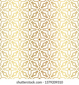 Modern Luxury Geometric Seamless Pattern. Vector Illustration. For Book Design, Background. Vector Illustration. Golden gradient.
