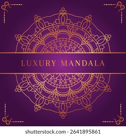 Modern luxury golden mandala vector background