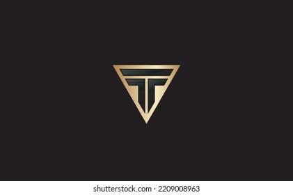 Modern luxury golden technology corporate identity design. Creative monogram T and F symbol. Vector illustration