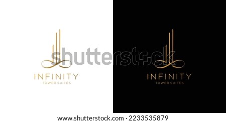Modern and luxury infinity building logo design