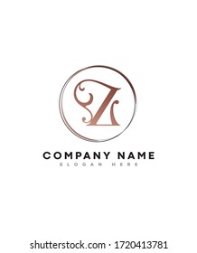 Modern luxury initial Z with circle vintage style logo template, vector logo for business and company identity  