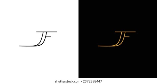 Modern and luxury JF initials logo design 2