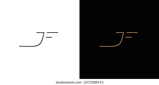 Modern and luxury JF initials logo design	