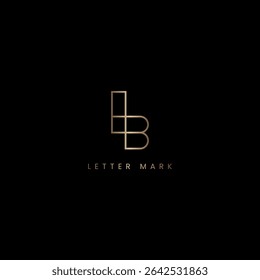 Modern Luxury LB BL Monogram Logo Design, Elegant Lettermark Logo Template.