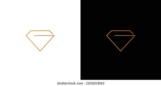 Modern and luxury letter G initial diamond logo design