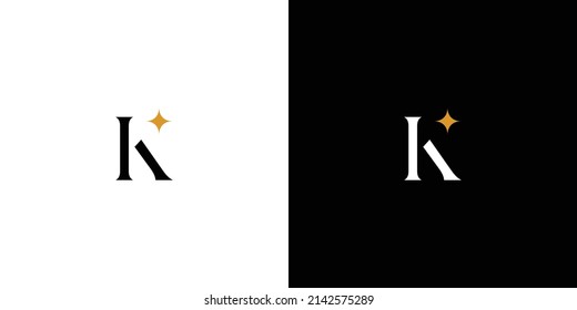 Modern and luxury letter K initials logo design