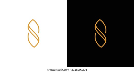 Modern and luxury letter S initials logo design