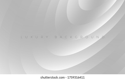 Modern Luxury light white-gray background and wallpaper illustration. Premium silver background with stylish curved elements. Rich abstract design for header, website template, landing page, banner.