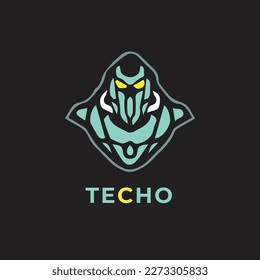 A Modern ,Luxury logo of Future,robot Mascot Logo. 