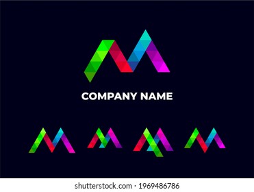 Modern luxury logo template vector - M letter logo