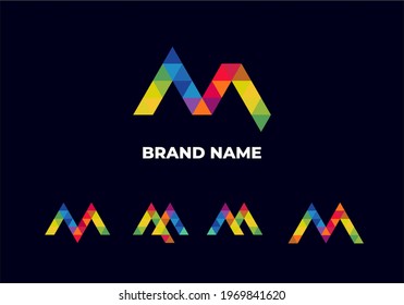 Modern luxury logo template vector - M letter logo