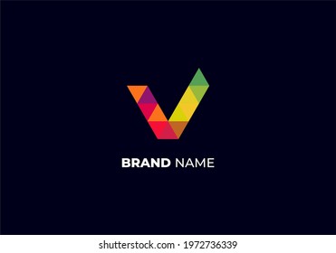 Modern luxury logo template vector - V letter logo