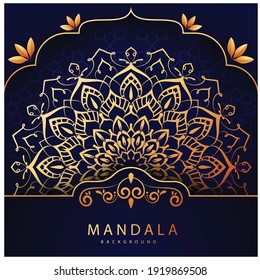 Diseño De Fondo Moderno De Mandala De Lujo En Vector