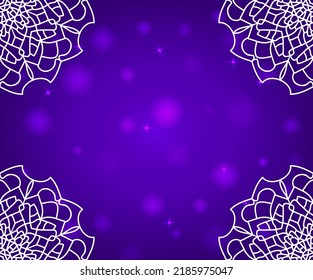 Modern luxury mandala background.Arabesque pattern.Vintage decorative elements.Doodle ornaments.Invitation card template. Vector flat illustration.Horizontal banner.