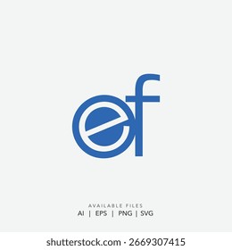Logotipo EF monograma de luxo moderno, Logotipo geométrico abstrato para parceria de negócios, Logotipo vetorial elegante para uma boutique de moda