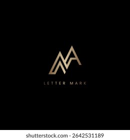 Modern Luxury NA AN Monogram Logo Design, Elegant Lettermark Logo Template.