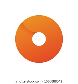 modern luxury orange infinite loop vector logo design
