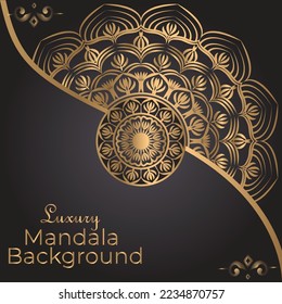 Modern Luxury ornamental mandala design background template