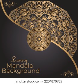 Modern Luxury ornamental mandala design background template