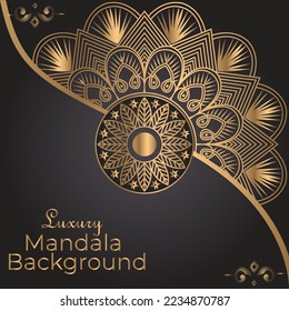 Modern Luxury ornamental mandala design background template