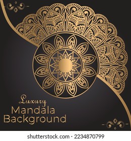 Modern Luxury ornamental mandala design background template