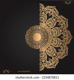 Modern Luxury ornamental mandala design background template