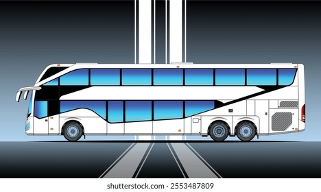 Modern Luxury Passenger Bus Mockup 