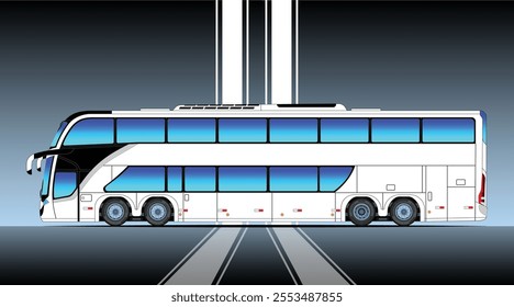 Modern Luxury Passenger Bus Mockup 