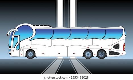 Modern Luxury Passenger Bus Mockup 