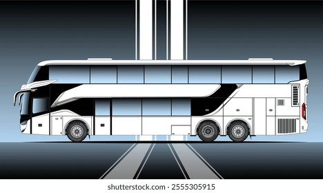 Modern Luxury Passenger Bus Mockup 