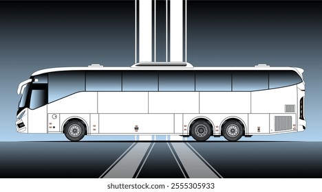 Modern Luxury Passenger Bus Mockup 