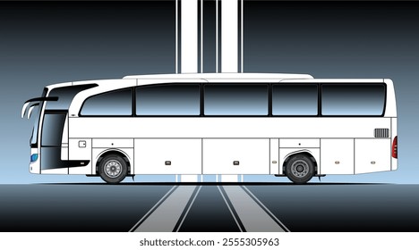 Modern Luxury Passenger Bus Mockup 