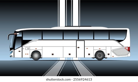 Modern Luxury Passenger Bus Mockup 