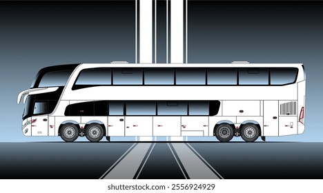 Modern Luxury Passenger Bus Mockup 