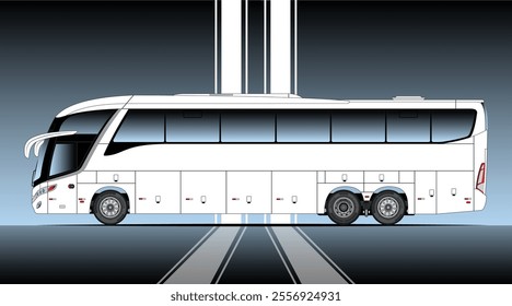 Modern Luxury Passenger Bus Mockup 