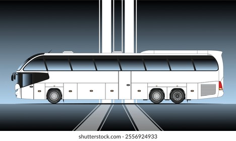 Modern Luxury Passenger Bus Mockup 