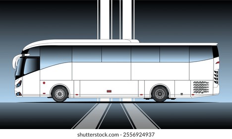 Modern Luxury Passenger Bus Mockup 