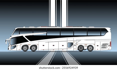 Modern Luxury Passenger Bus Mockup 