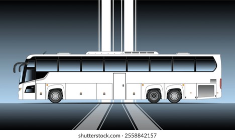 Modern Luxury Passenger Bus Mockup 