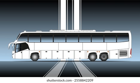 Modern Luxury Passenger Bus Mockup 