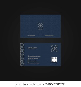 Modern luxury pattern horizontal business card template