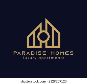 Modern Luxury Real Estate Logo Template Stock Vector (Royalty Free