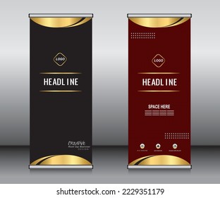 modern luxury roll up banner design template