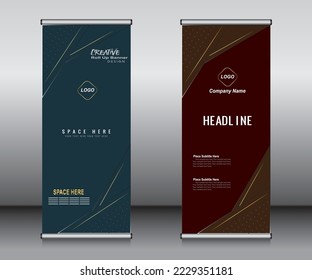 modern luxury roll up banner design template