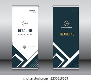 modern luxury roll up banner design template.