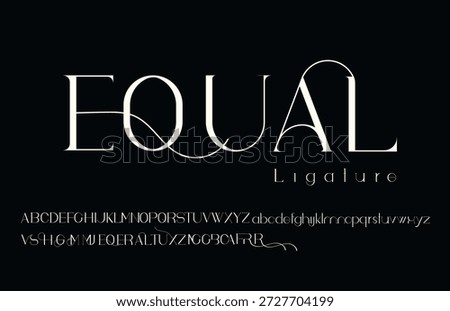 Modern Luxury Serif Font With Elegant Ligature and Floral Swashes for Premium Branding and Wedding Invitation Design.