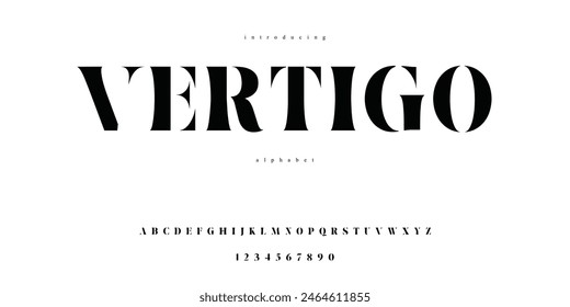 Modern Luxury Serif Font for Fashion, Brand, Craft, Wedding. Alphabet set ABC. vector illustration